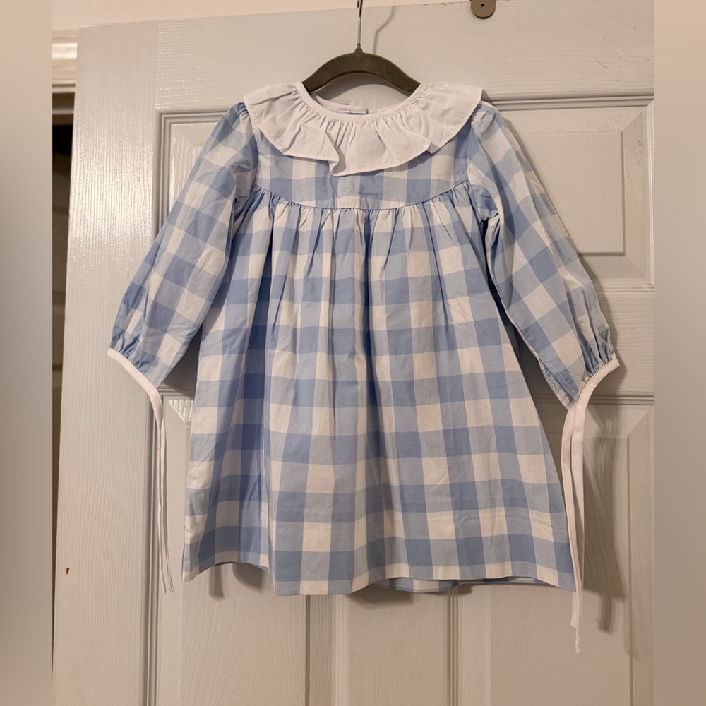 Cecil and Lou Blue and White Checkered Gingham Dress - 2T